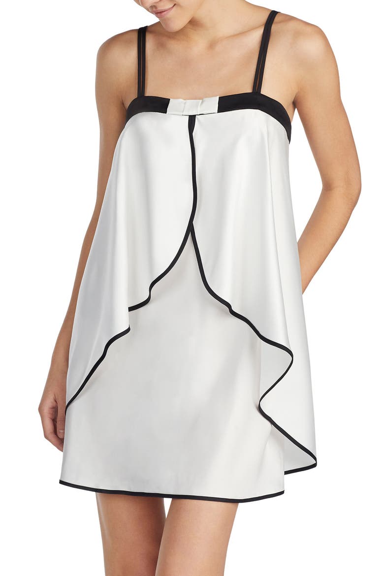 charmeuse chemise, Main, color, OFF WHITE