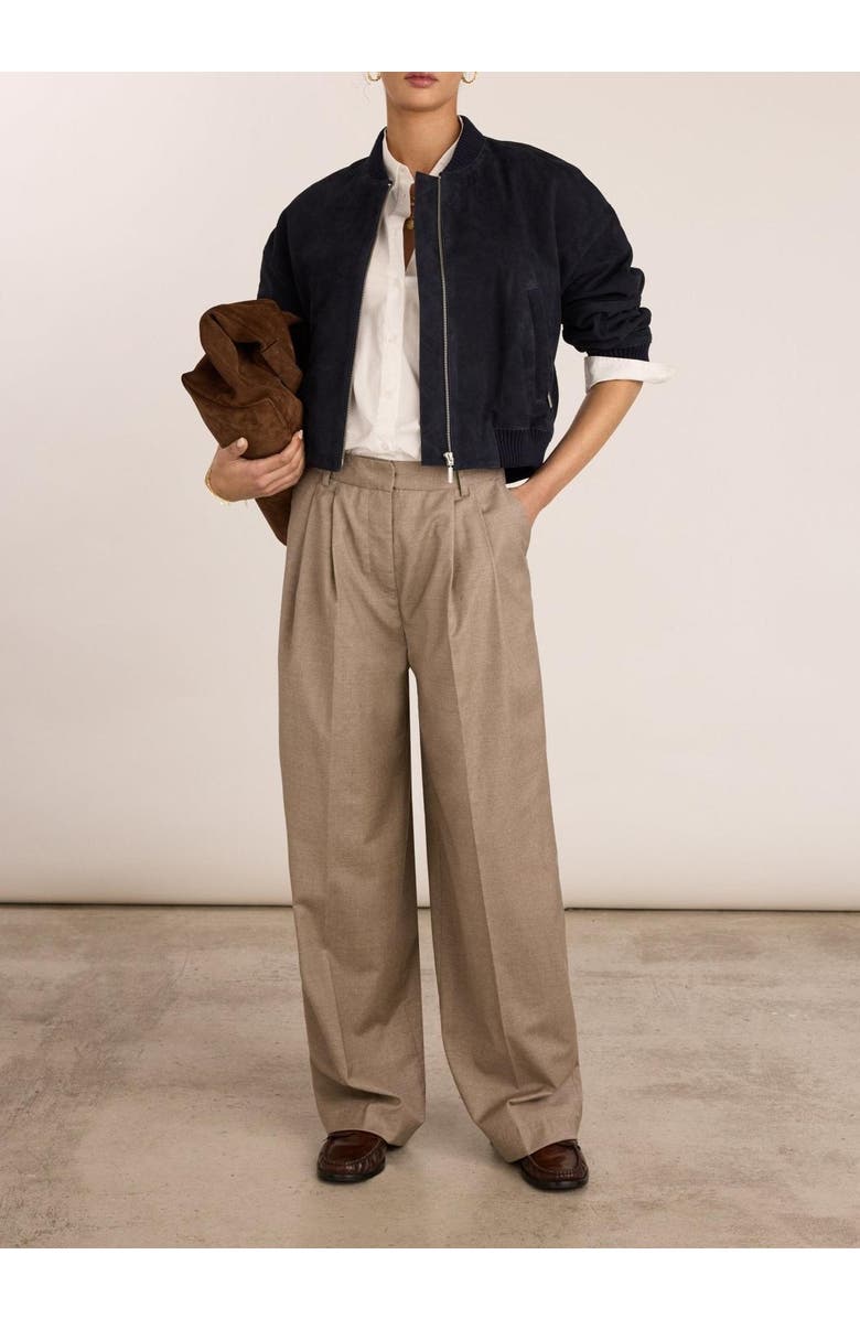 Baukjen Mika Cool Wool Wide Leg Trousers, Alternate, color, Natural