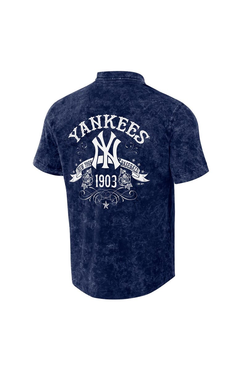Darius Rucker Collection by Fanatics Men's Darius Rucker Collection by Fanatics Navy New York Yankees Denim Team Color Button-Up Shirt, Alternate, color, Navy