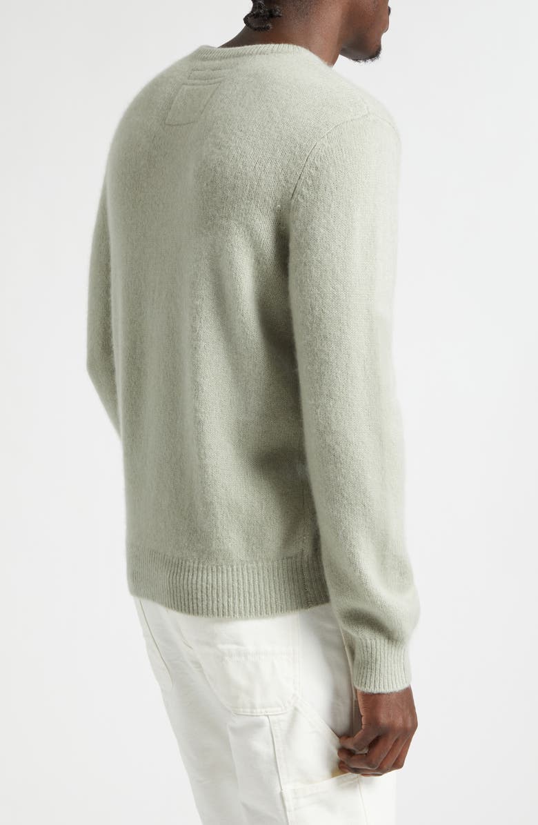 FRENCKENBERGER Mini Cashmere & Silk Crewneck Sweater, Alternate, color, White Tea