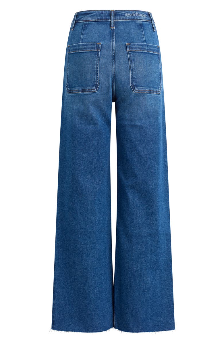 Favorite Daughter The Mischa Raw Hem Super High Waist Wide Leg Jeans, Alternate, color, Madison