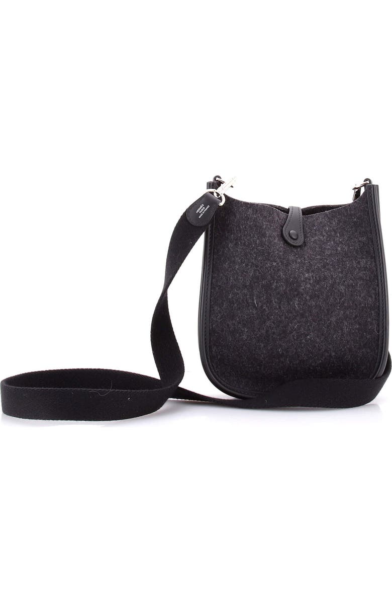 Pre-Owned Hermes Evelyne Bag Gen III Felt TPM, Alternate, color, Noir