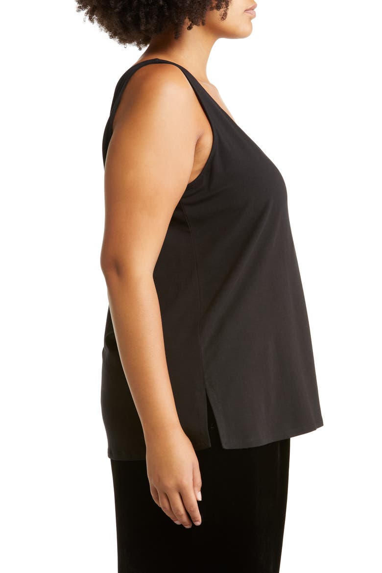 Scoop Neck Tank, Alternate, color, BLACK