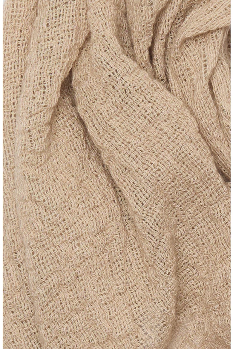 Cozy Crinkle Gauze Scarf, Alternate, color, WHEAT