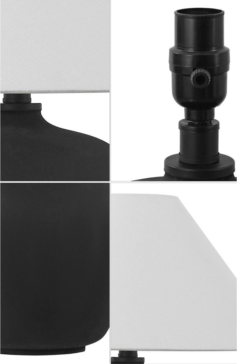 JONATHAN Y Delphi 18.25" Minimalist Scandinavian Resin/Iron LED Table Lamp, Alternate, color, Matte Black