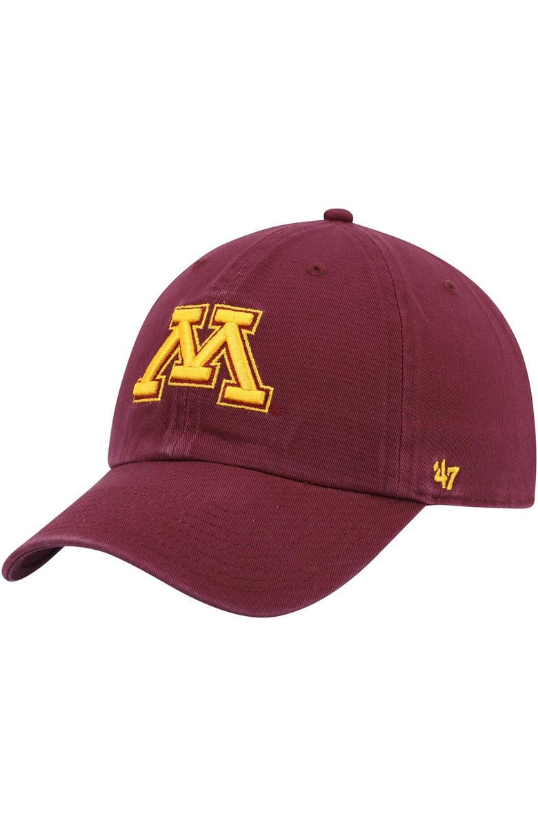 '47 Men's '47 Maroon Minnesota Golden Gophers Clean Up Adjustable Hat, Main, color, 