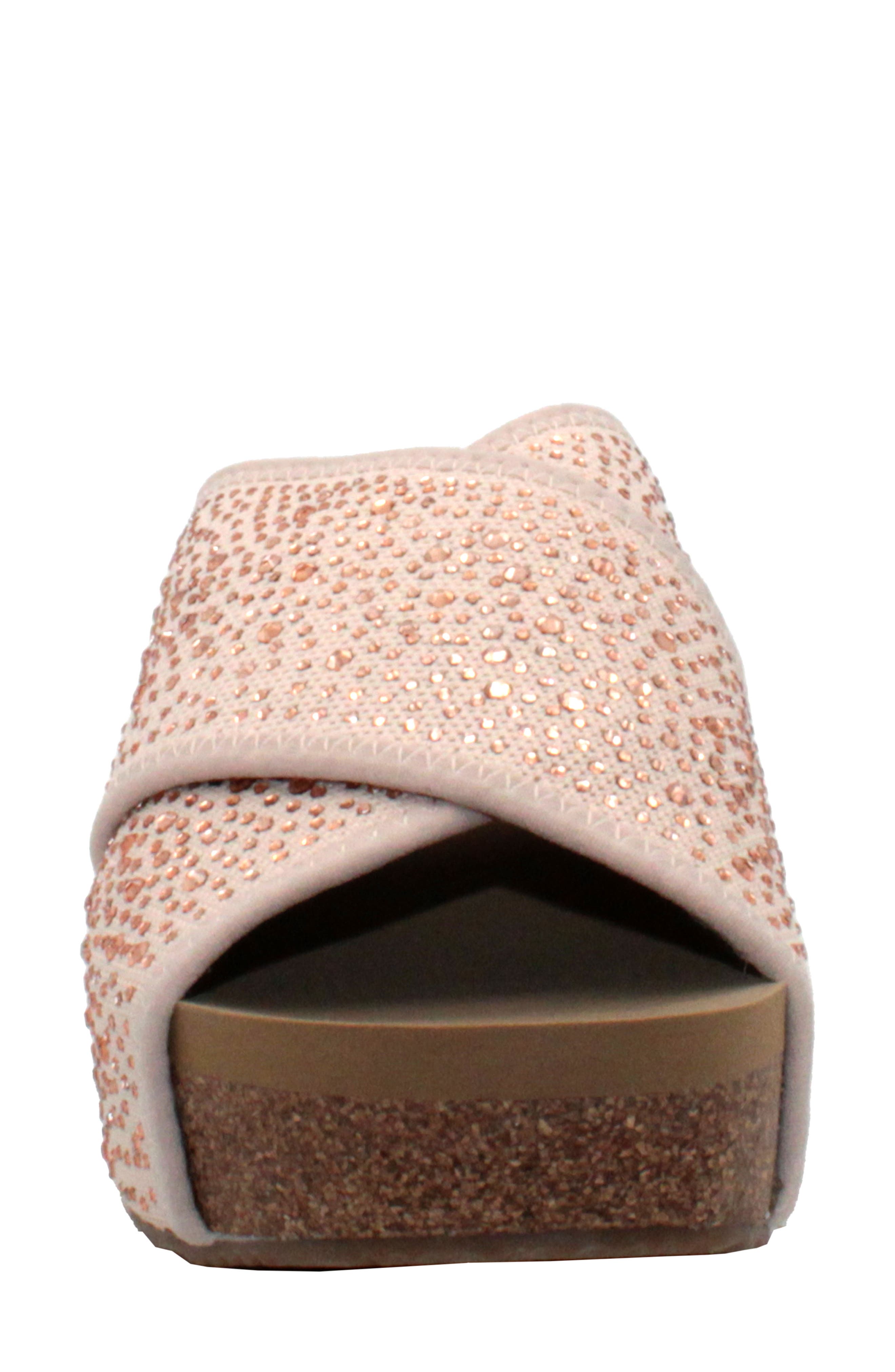 Dixie Dust Slide Sandal, Alternate, color, CHAMPAGNE