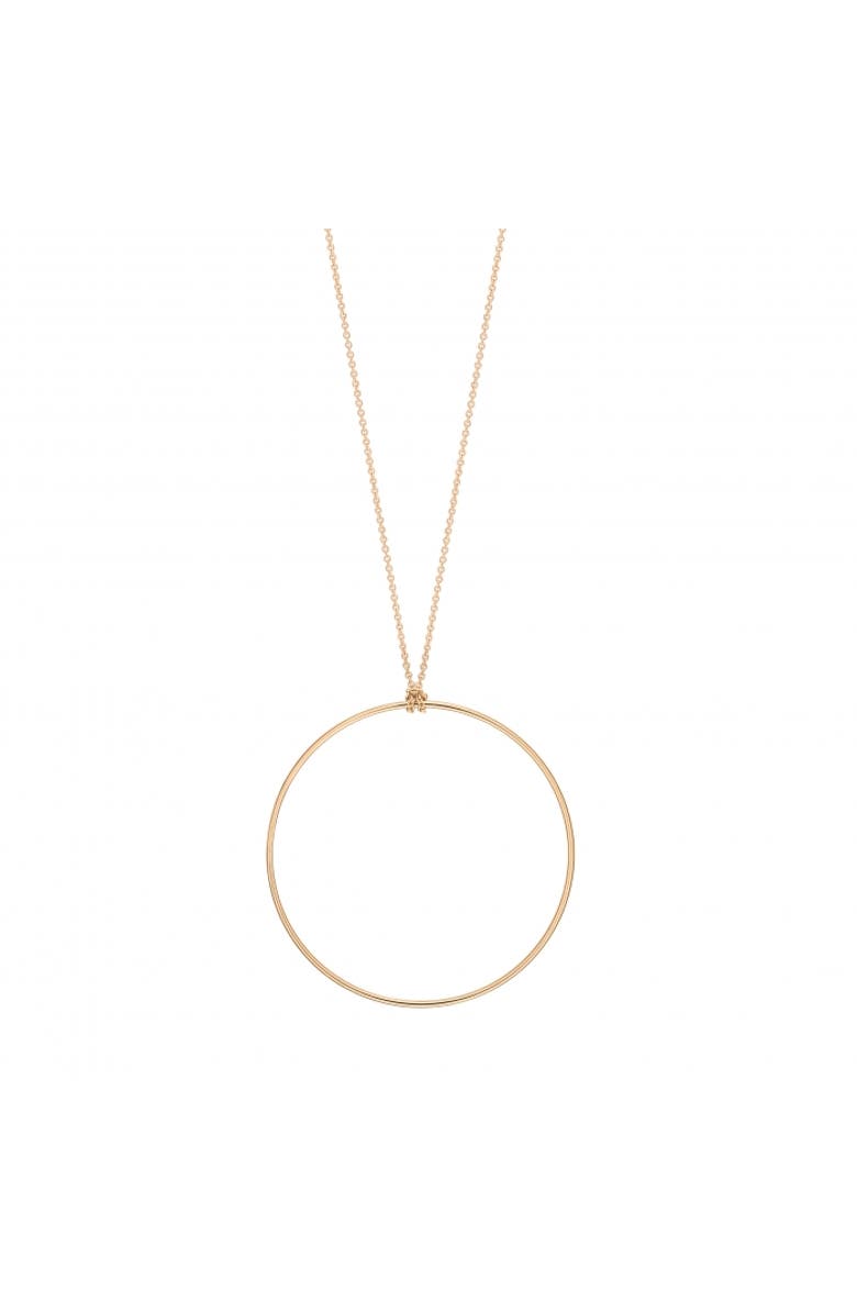 ginette ny Circles Necklace, Main, color, Plain Gold