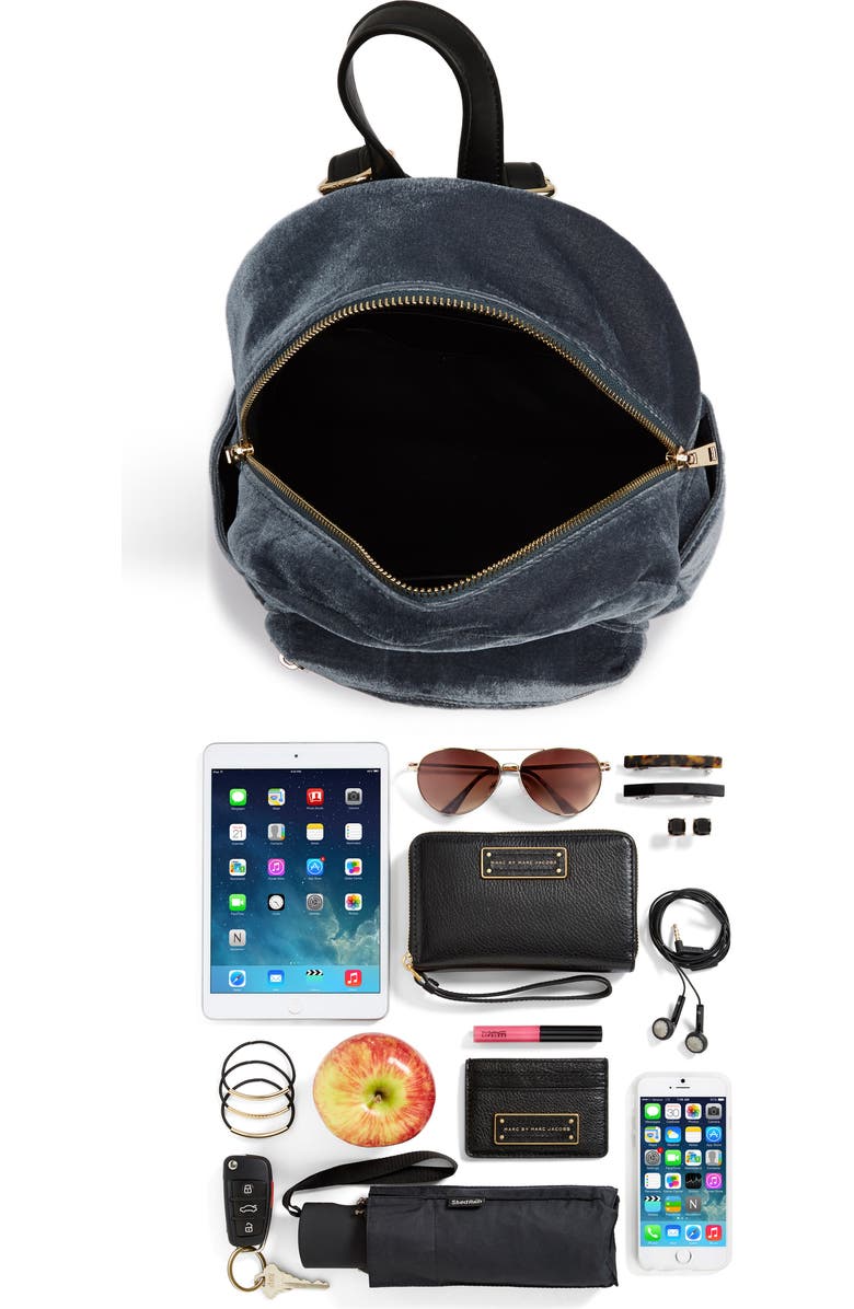 BP. Mini Velvet Backpack, Alternate, color,