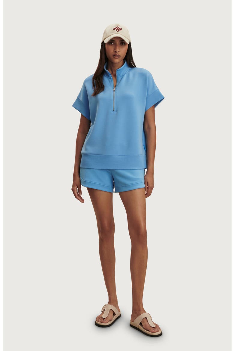 Ritchie Short Sleeve Half Zip, Alternate, color, AZURE BLUE