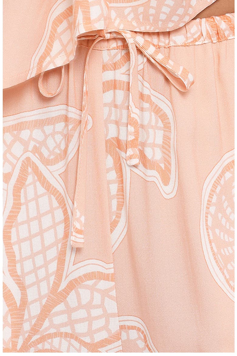 Lira High Waist Floral Print Pants, Alternate, color, PEACH FLORAL
