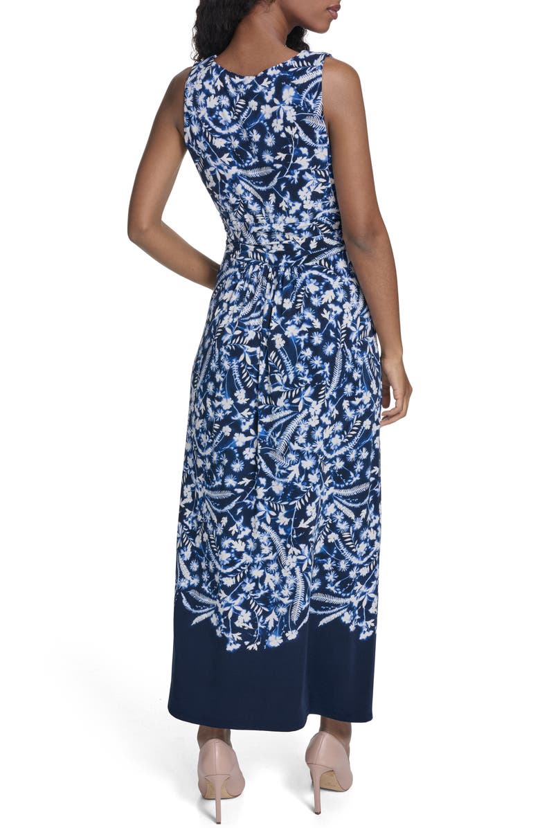 Tommy Hilfiger Surplice Jersey Maxi Dress, Alternate, color, Sky Captain Multi