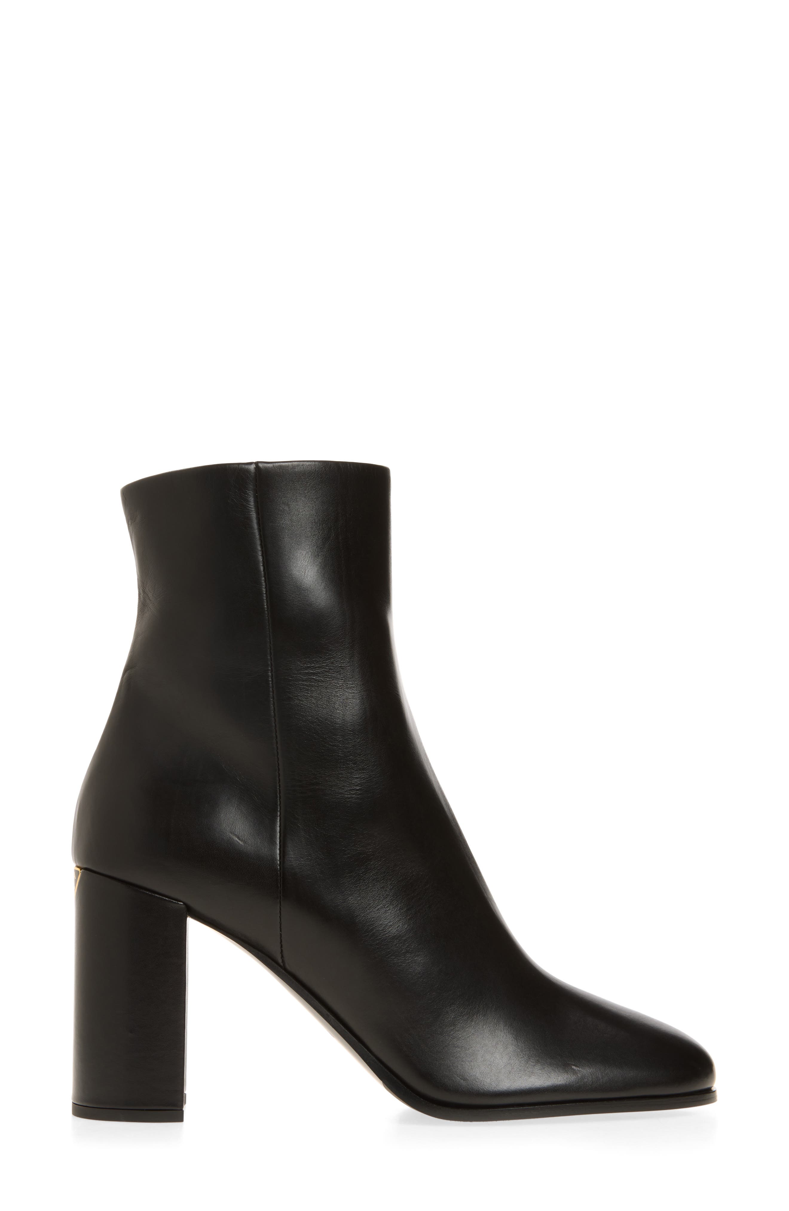 Leather Bootie, Alternate, color, NERO