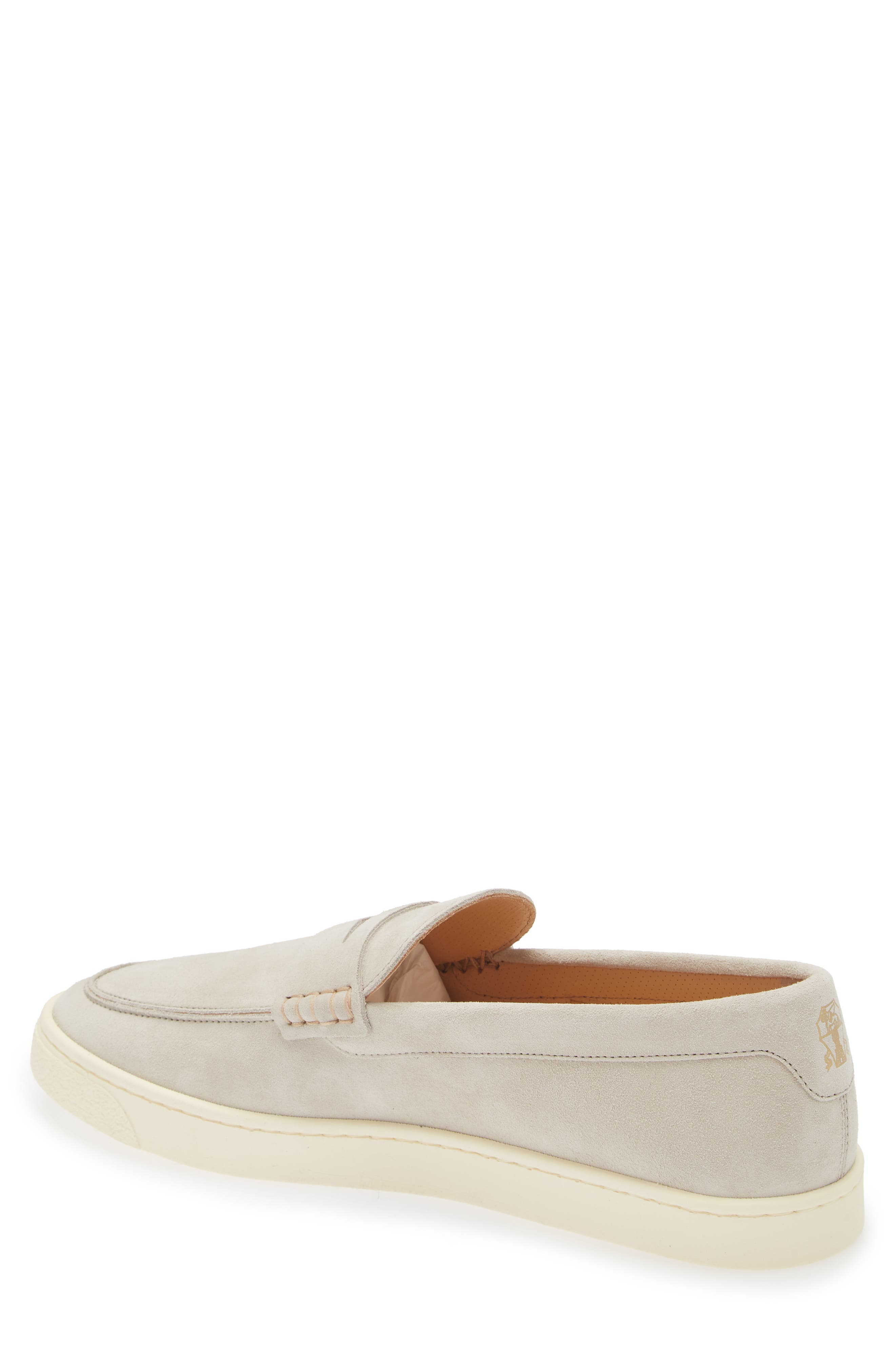 Brunello Cucinelli Suede Slip-On Deck Shoe, Alternate, color, 