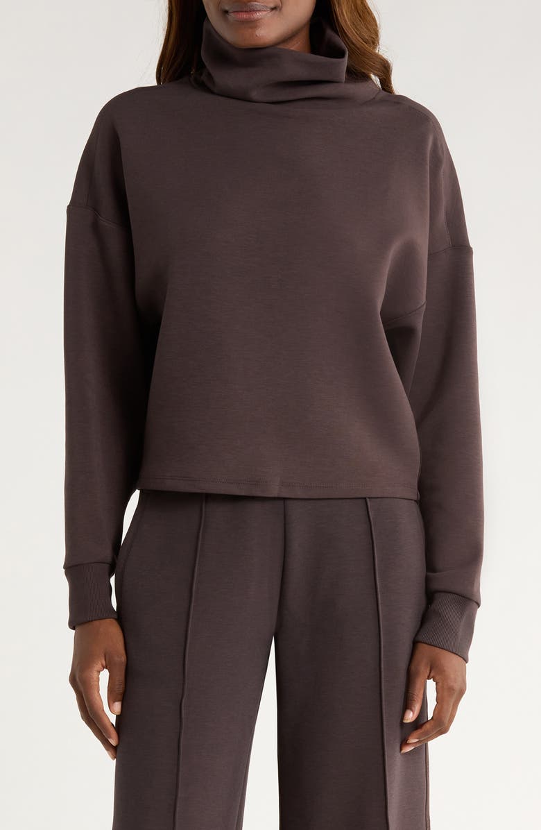 Rhone DreamGlow Mock Neck Top, Main, color, Dark Espresso