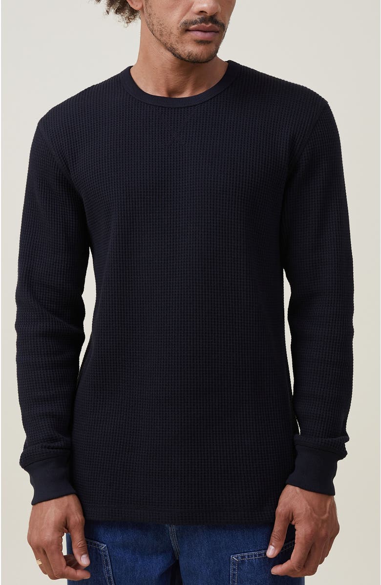 Cotton On Men's Chunky Waffle Long Sleeve Tshirt, Main, color,