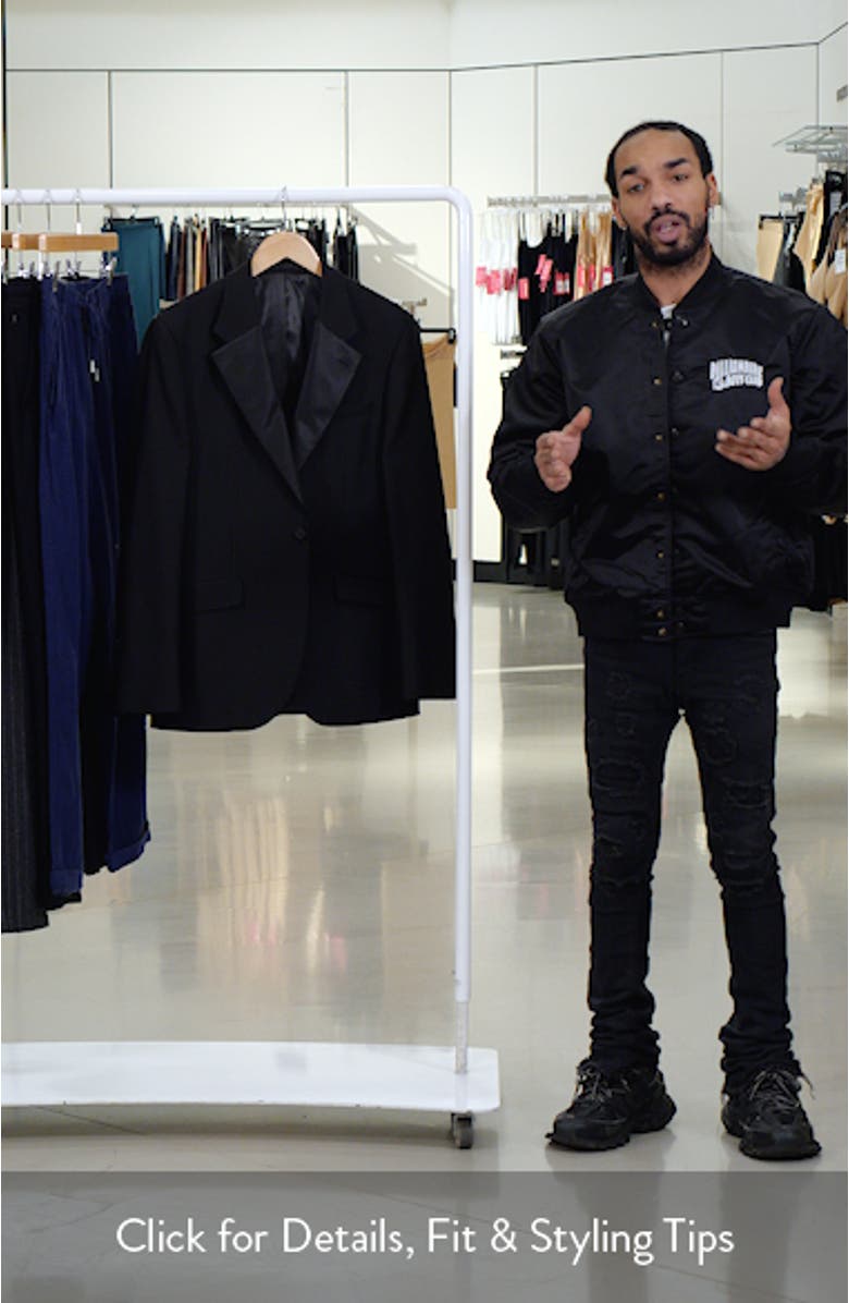 Slim Fit Black Stretch Tuxedo Jacket, sales video thumbnail