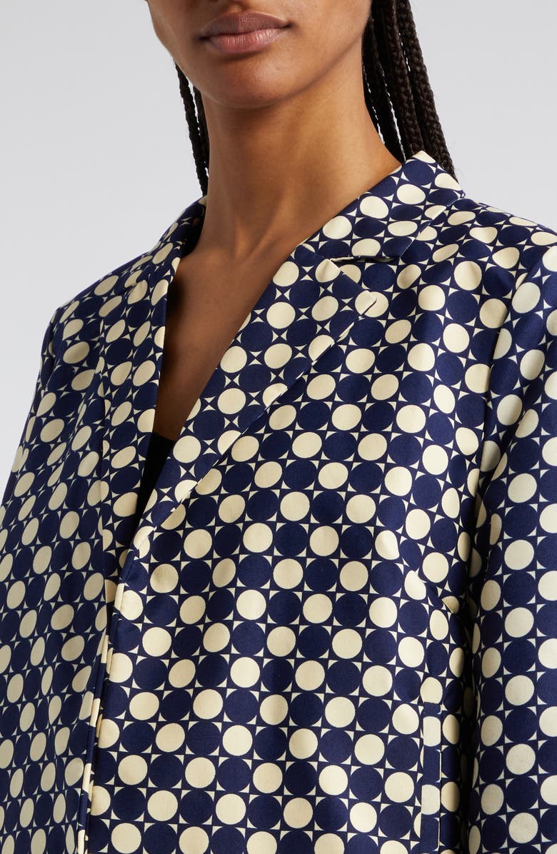 The Oula Company Dot Print Cotton Trapeze Jacket, Alternate, color, 