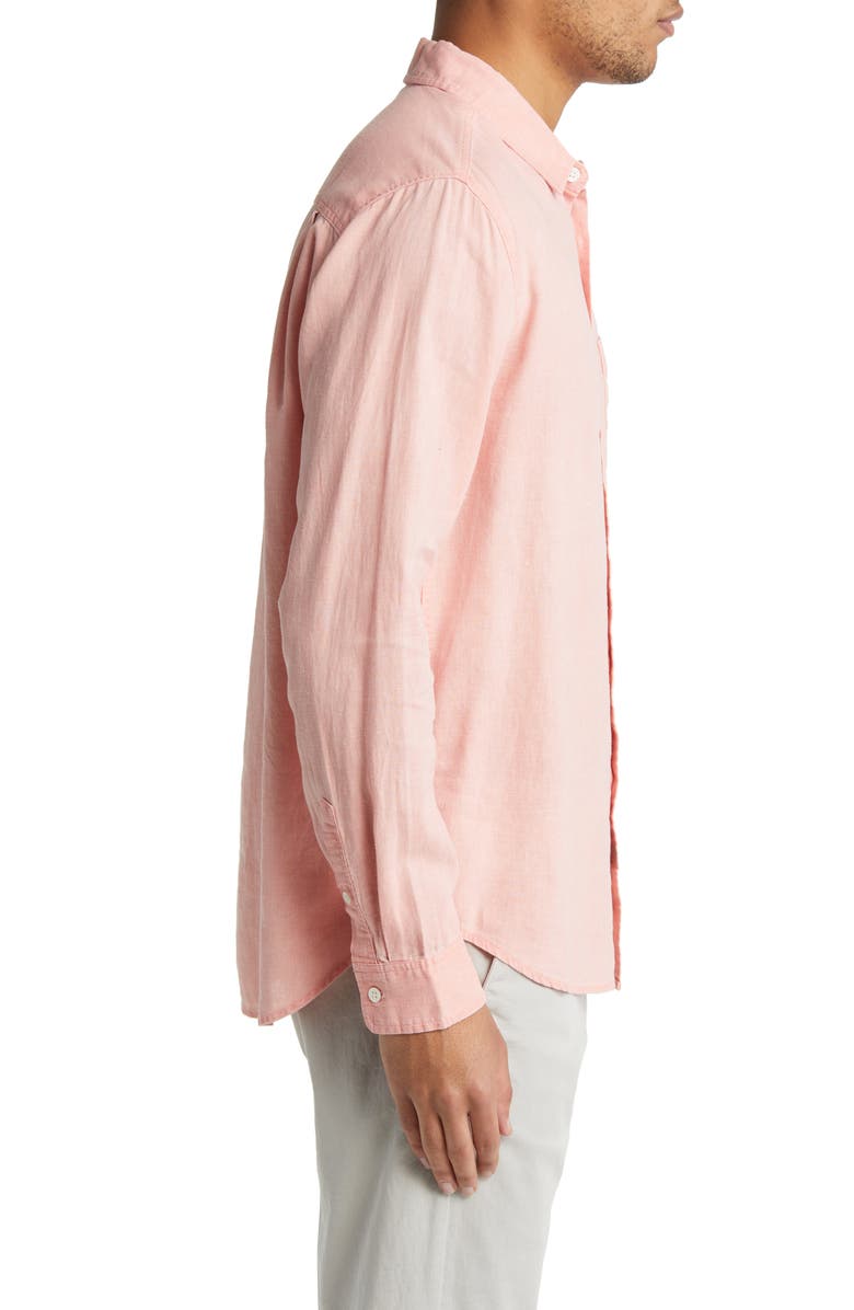 Rails Mykonos Solid Linen Blend Button-Up Shirt, Alternate, color, 