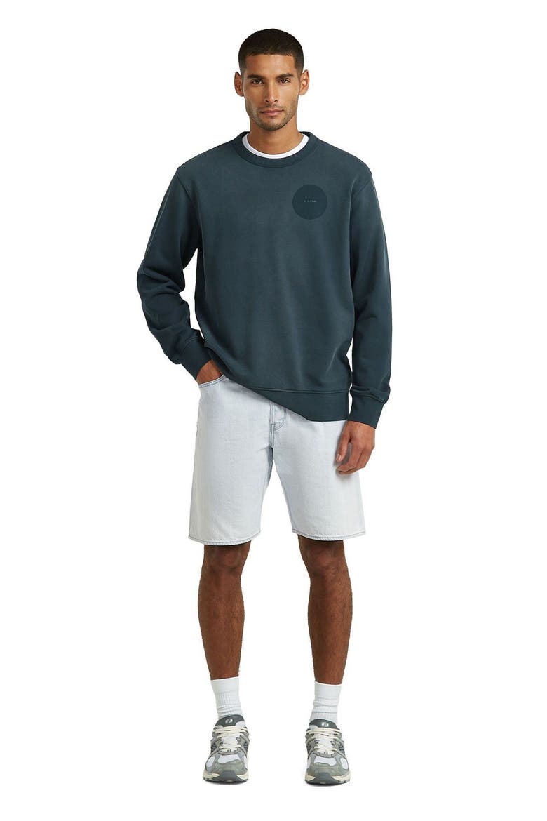 Sunfaded Organic Cotton Crewneck Sweatshirt, Alternate, color, SALUTE GD