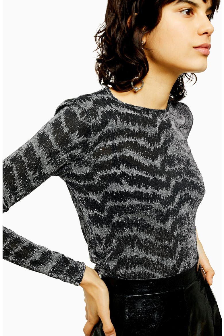 Metallic Top, Alternate, color, SILVER MULTI