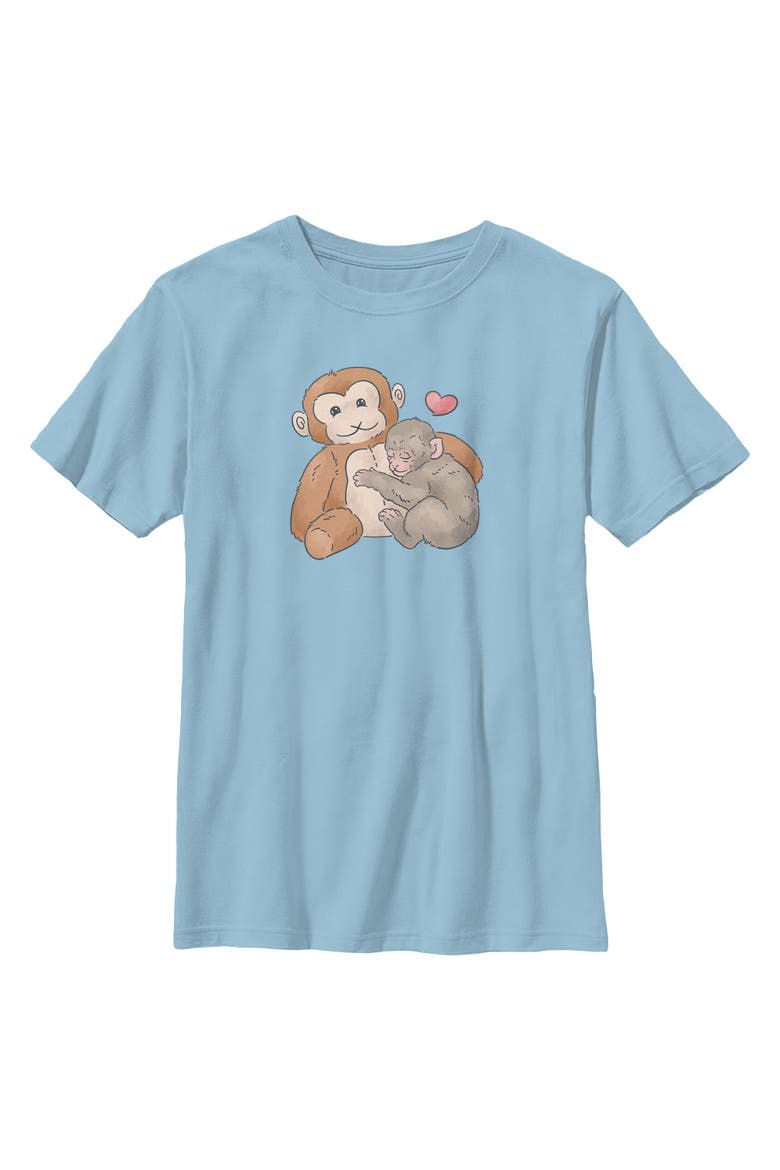 Boy's Lost Gods Plush Monkey Love  Graphic T-Shirt, Main, color, Light Blue