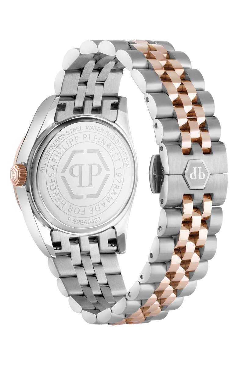 PHILIPP PLEIN Date Superlative Two-Tone Bracelet Watch, 38mm, Alternate, color, 