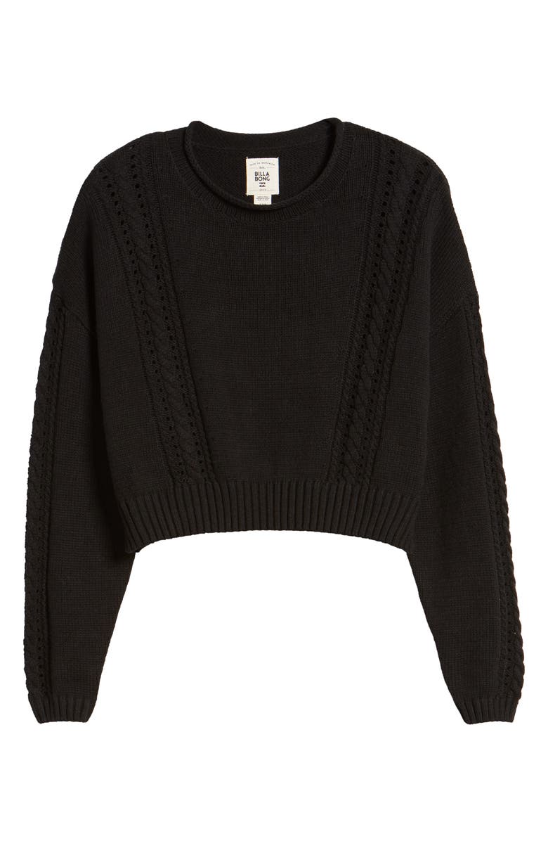 Billabong Night Falls Crop Sweater, Alternate, color, 