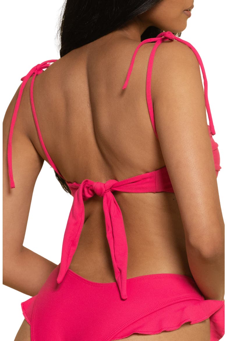 Tori Bandeau Bikini Top, Alternate, color, RASPBERRY