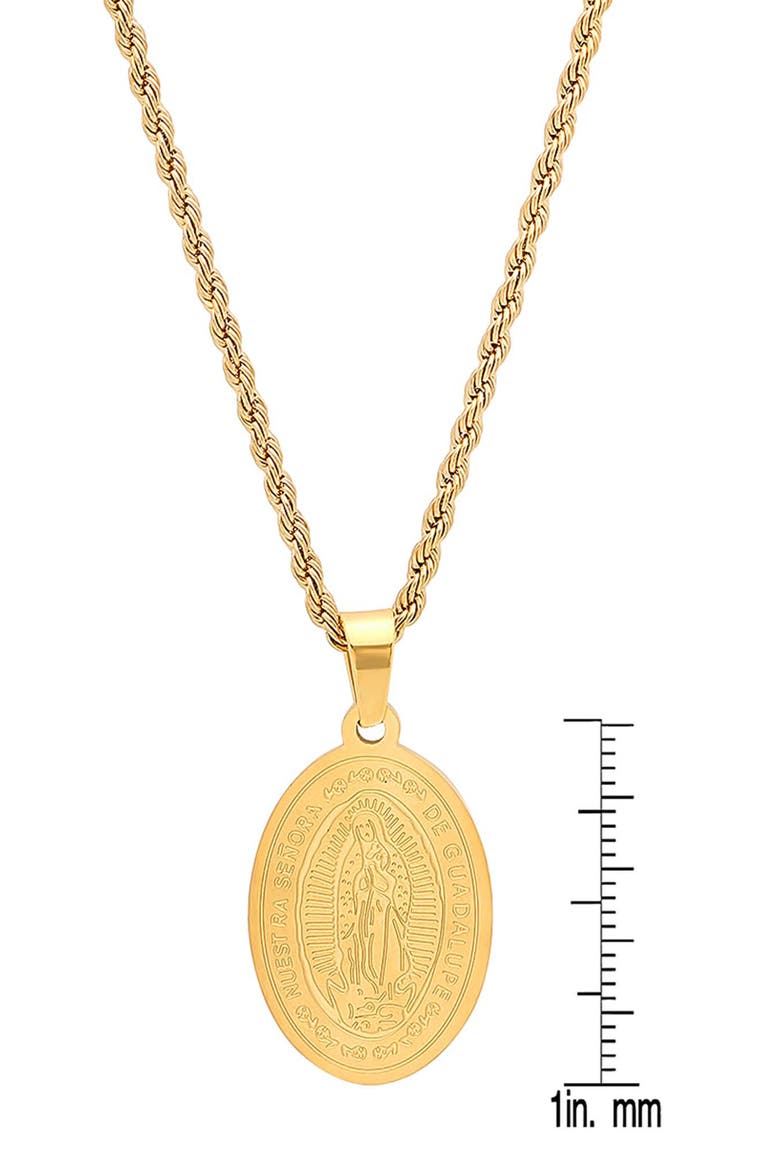 18K Gold Plated Virgin Mary Pendant Necklace, Alternate, color, YELLOW