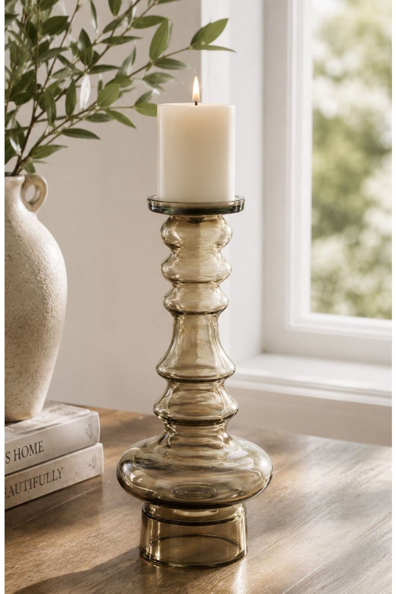 Fortaleza Candle Holder, Alternate, color, BROWN