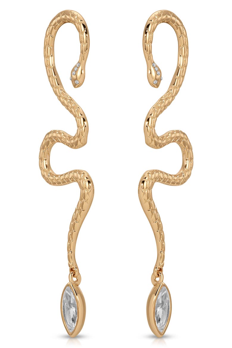 Serpentina Single Statement Drop Earring, Alternate, color, GOLD