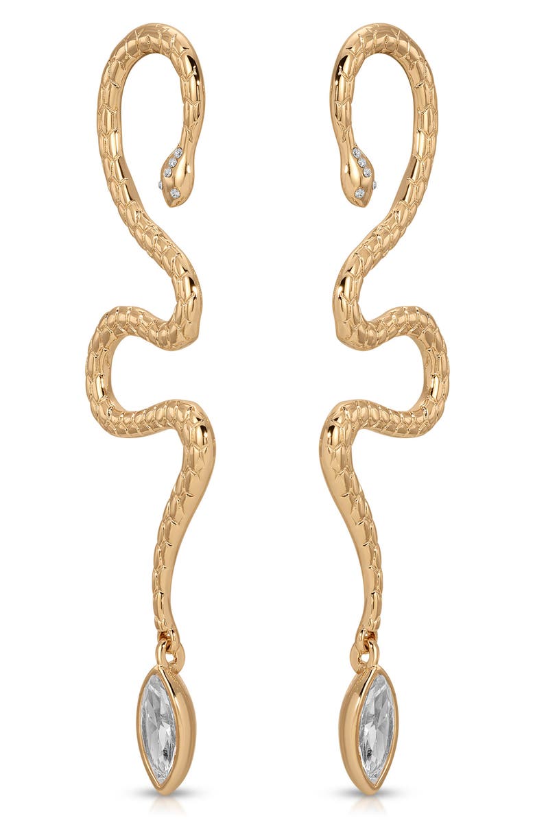 Ettika Serpentina Single Statement Drop Earring, Alternate, color, Gold
