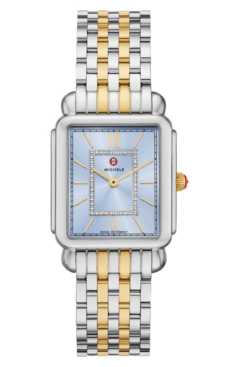 Deco II Diamond Two-Tone Bracelet Watch, 43mm - 0.11ct.