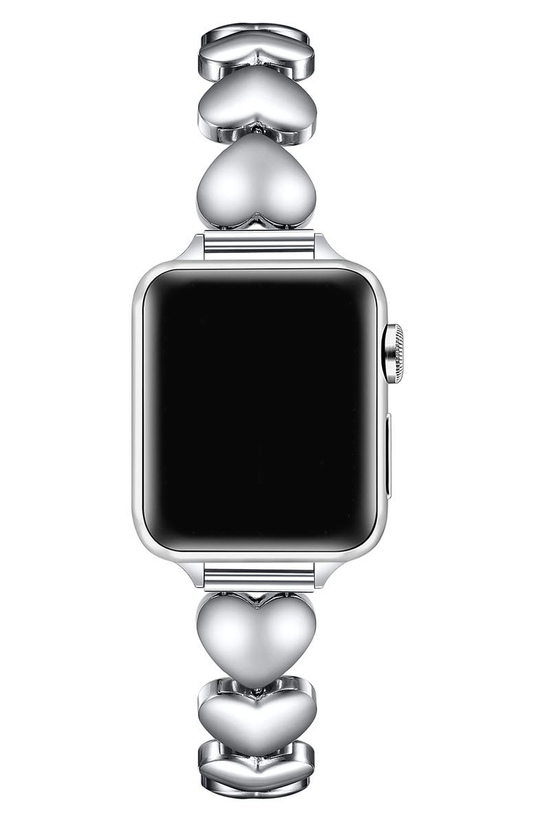 Posh Tech Aphrodite Heart Bracelet Apple Watch<sup>®</sup> Watchband, Alternate, color,