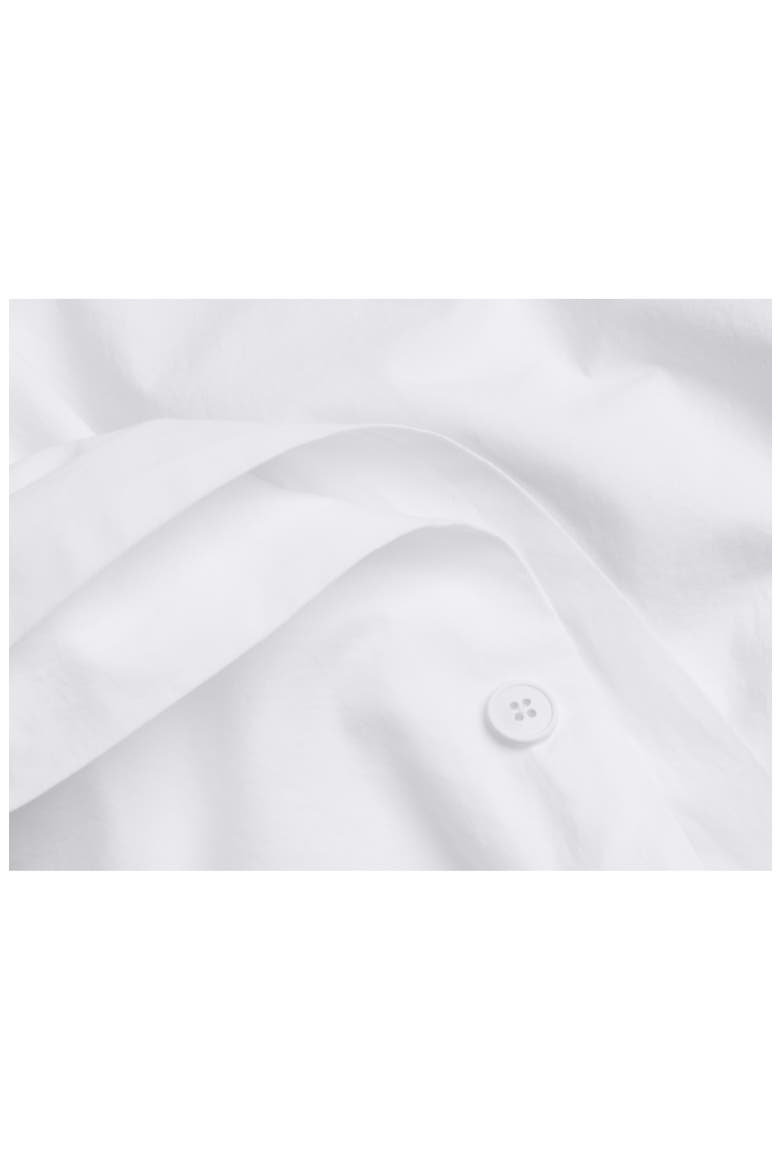 Brushed Cotton Duvet Cover, Alternate, color, WHITE