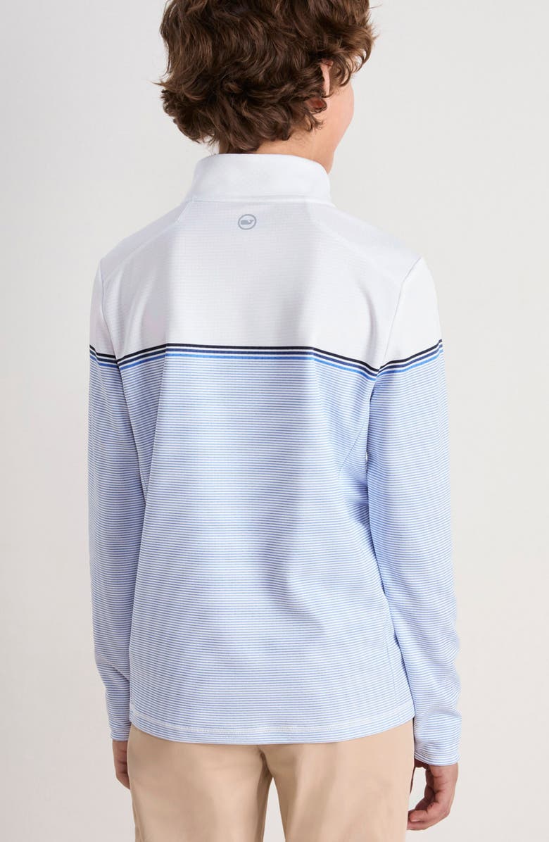 vineyard vines Kids' Striped Sankaty Performance Quarter Zip Pullover, Alternate, color, 