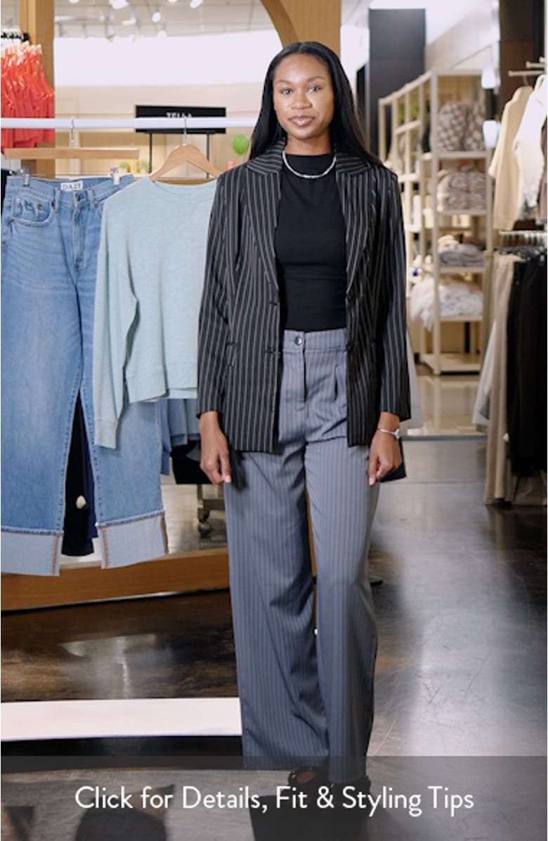 Livia Pinstripe Blazer, sales video thumbnail