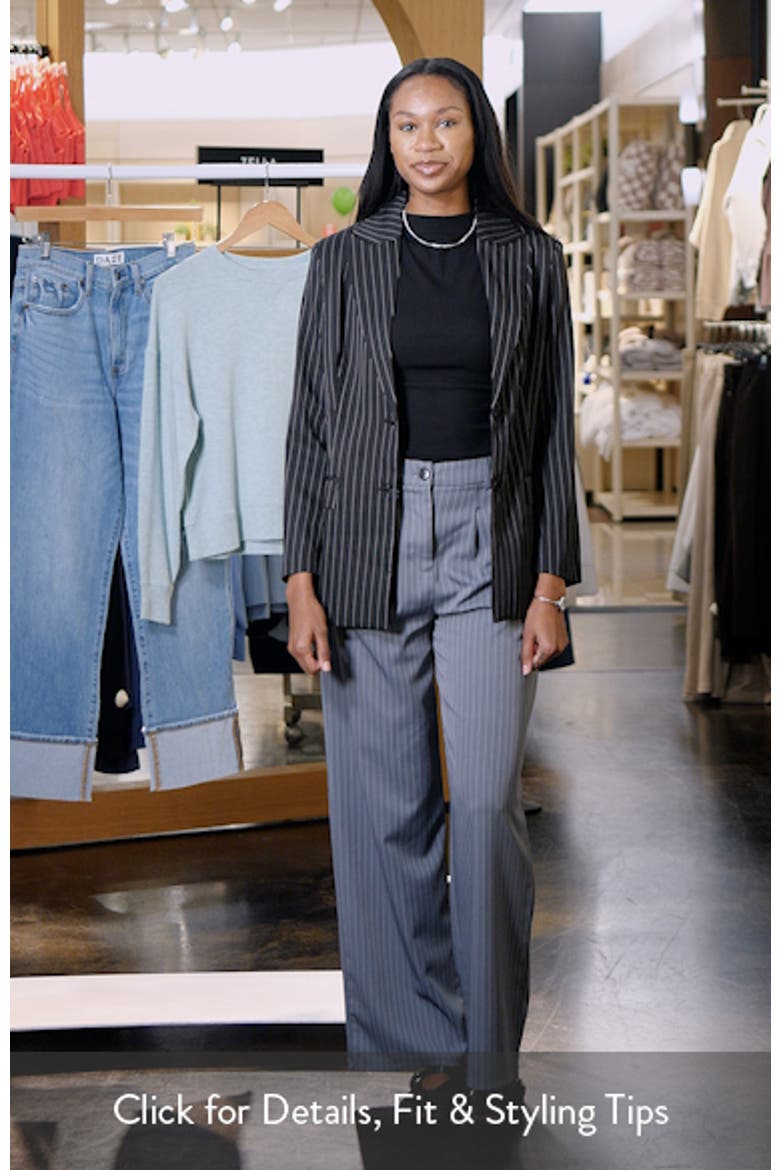 Livia Pinstripe Blazer video