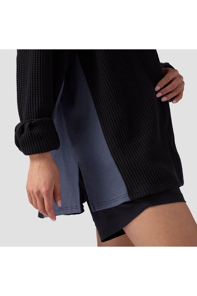 Waffle Button-Up - Women's, Alternate, color, Black