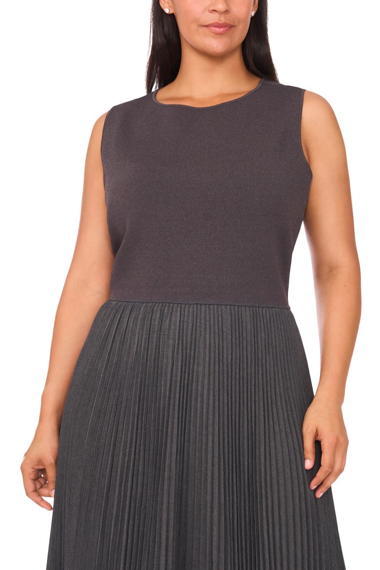 Sleeveless Mixed Media Maxi Dress, Alternate, color, GREYSTONE HEATHER