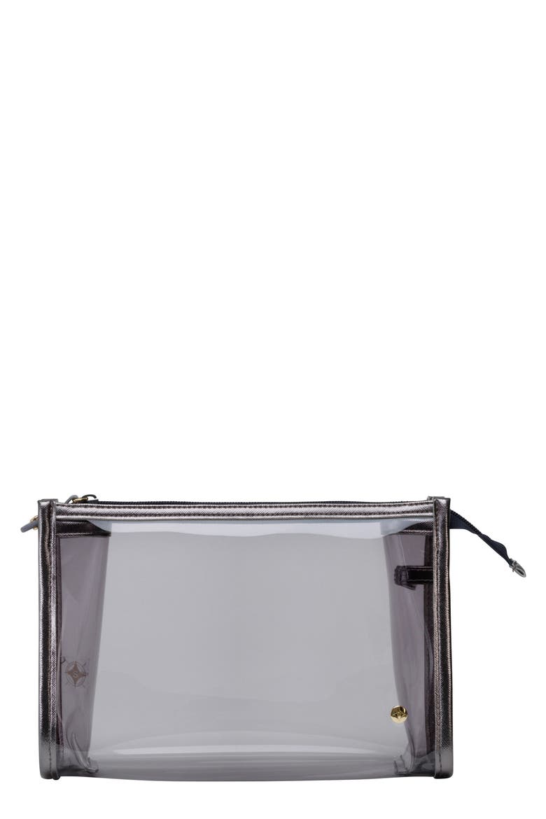 Miami Medium Zip Closure Makeup Bag, Main, color, MINK