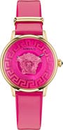 Versace Medusa Alchemy Leather Strap Watch, 38mm