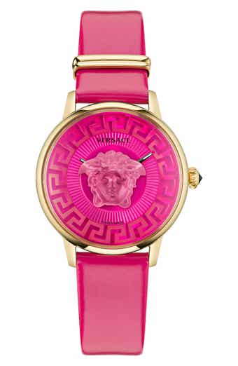Versace Medusa Alchemy Leather Strap Watch, 38mm