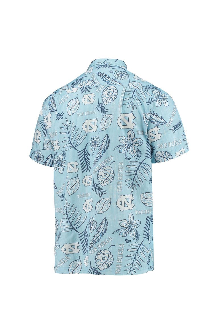 Men's Wes & Willy Carolina Blue North Carolina Tar Heels Vintage Floral Button-Up Shirt, Alternate, color, Light Blue
