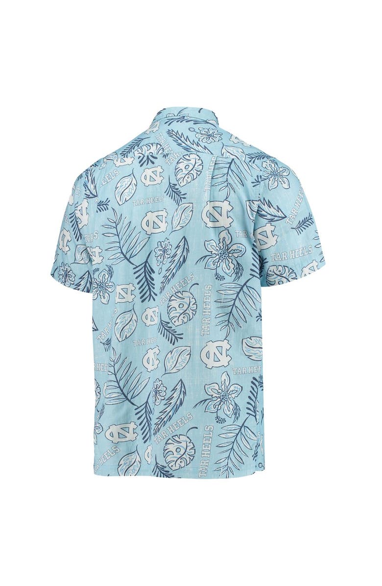 Wes & Willy Men's Wes & Willy Carolina Blue North Carolina Tar Heels Vintage Floral Button-Up Shirt, Alternate, color,