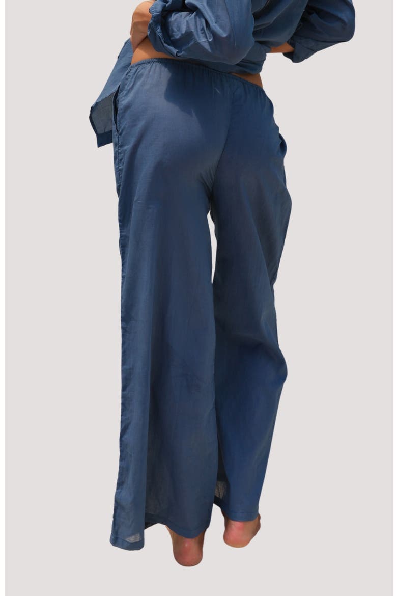 Koda Organic Cotton Cover-Up Drawstring Pants, Alternate, color, AZUL