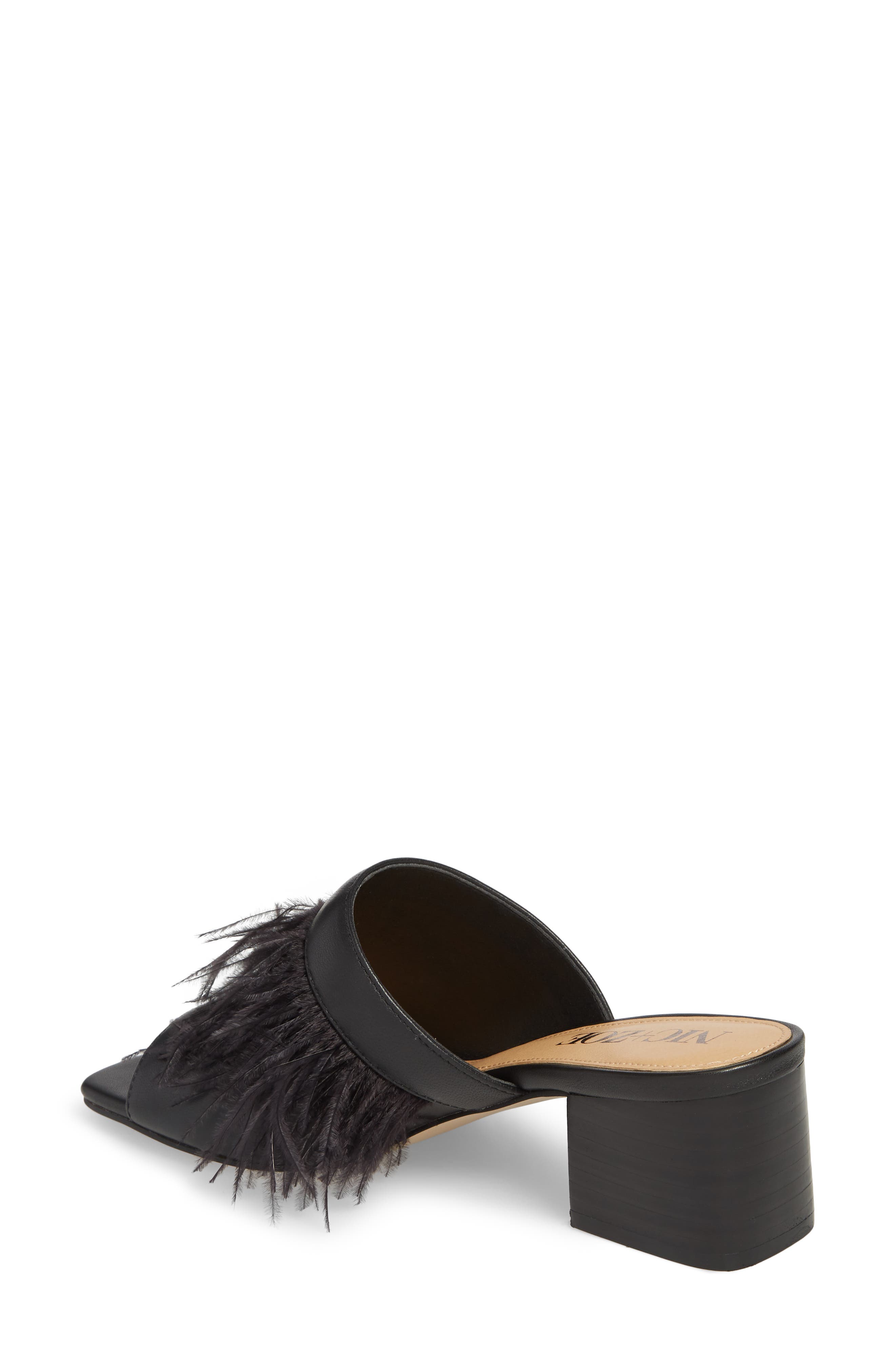 NIC + ZOE Feather Mule, Alternate, color, BLACK LEATHER