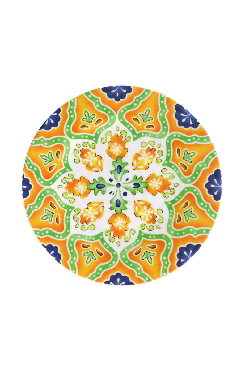 Elama Stapanya 12 Piece Melamine Dinnerware Set, Alternate, color, White