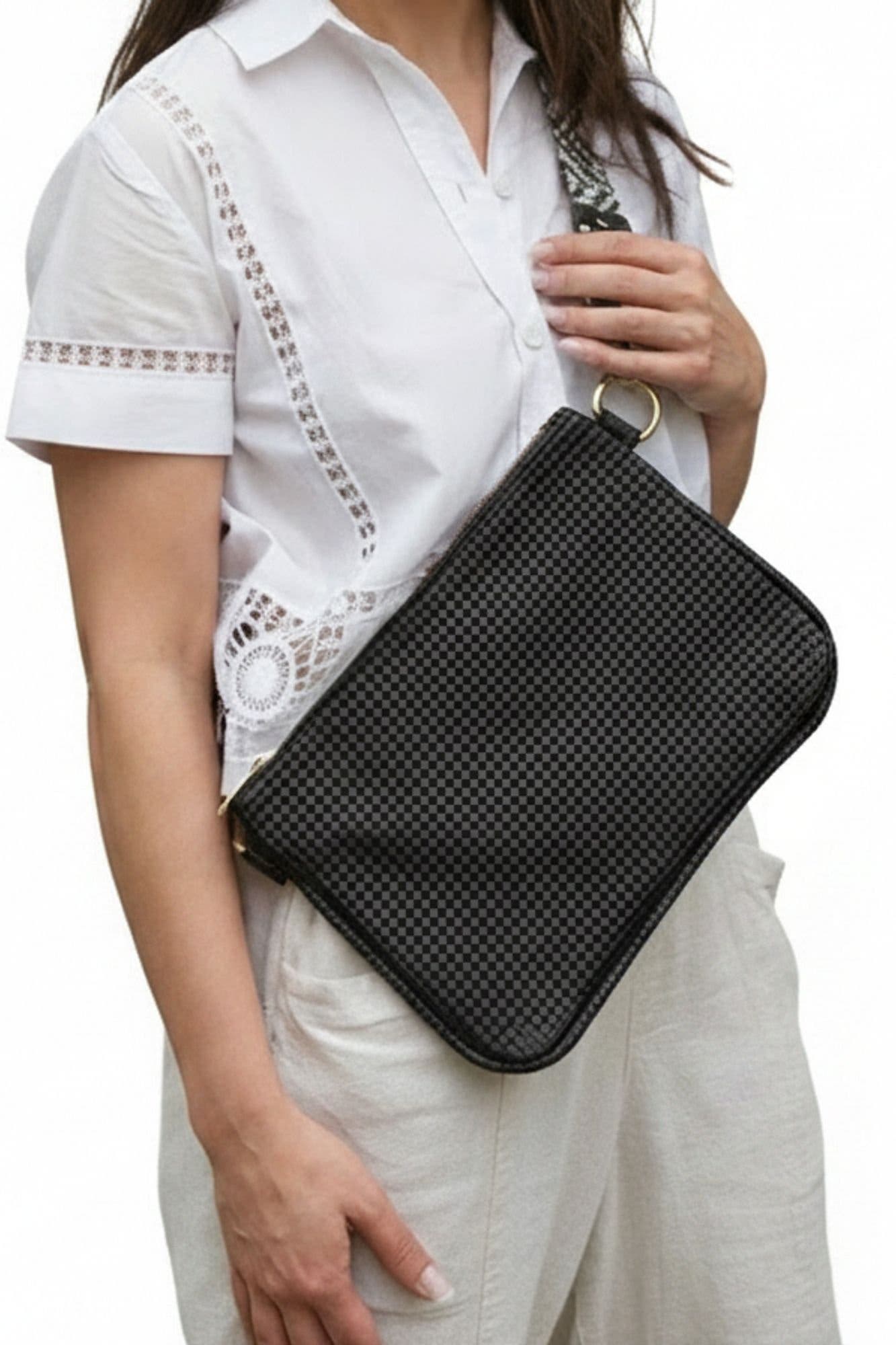 Alice Embossed Leather Crossbody, Alternate, color, Black
